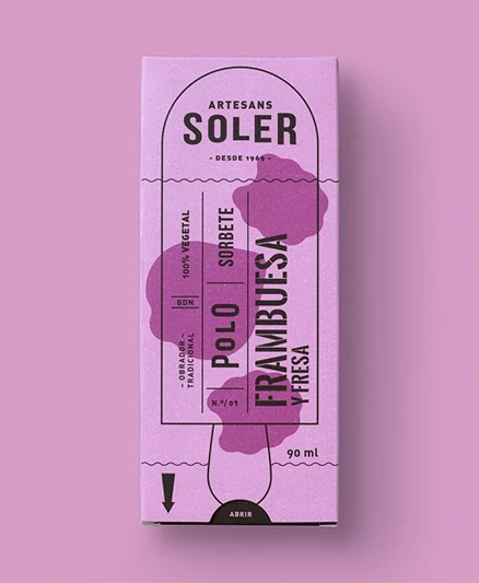 Polo refrescante de fresones y frambuesas